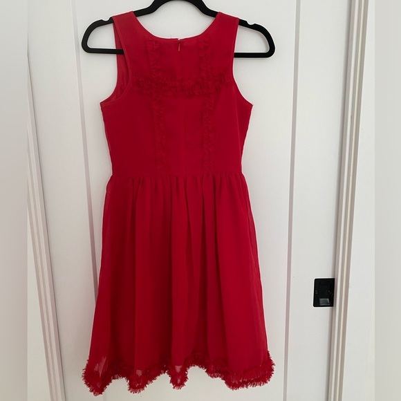Red Chiffon Dress XS - Picture 3 of 3